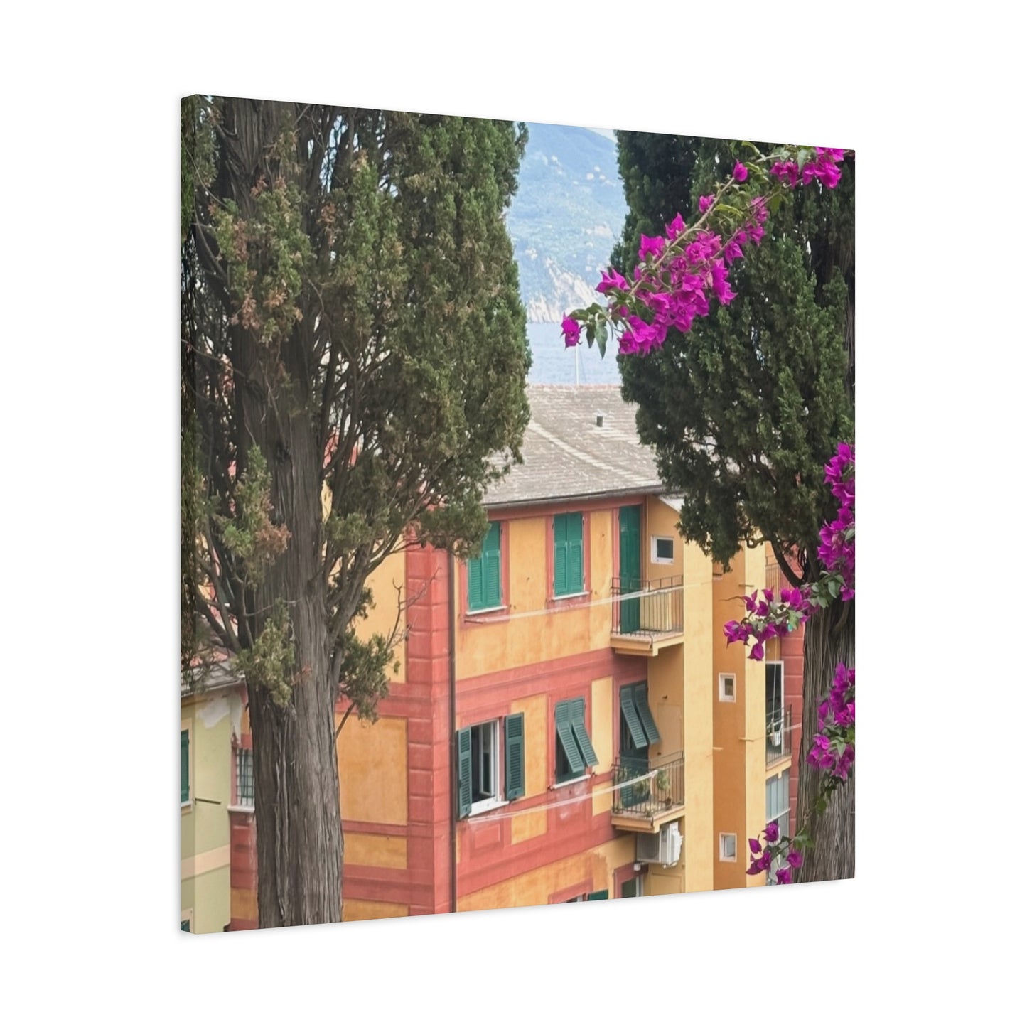 Italian Home and Country SideMatte Canvas Wall Art, Floral Home Decor, Artistic Stretched Canvas, Botanical Print, Modern Wall Decor