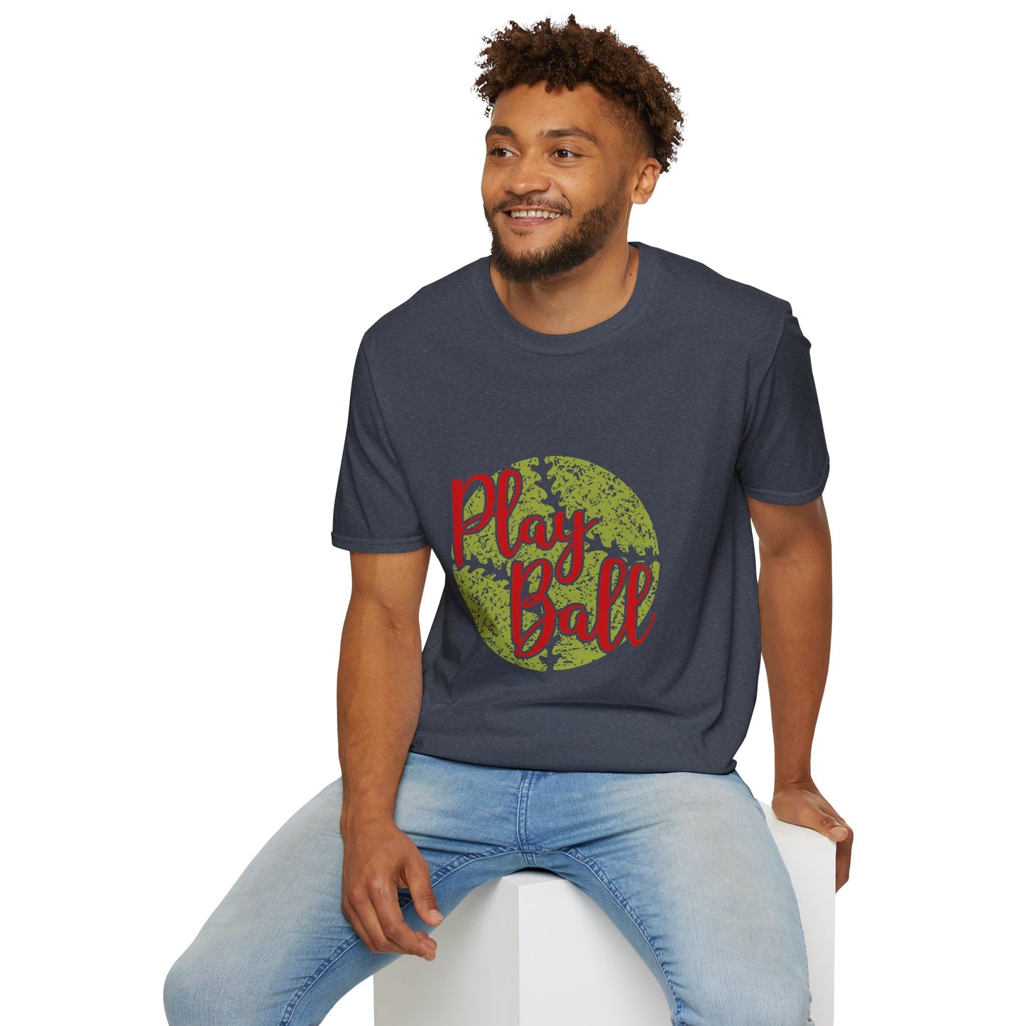 Play Ball Unisex Softstyle T-Shirt, Sporty Tee, Gift for Baseball Fans, Casual Wear, Team Spirit Apparel, Summer Outfit