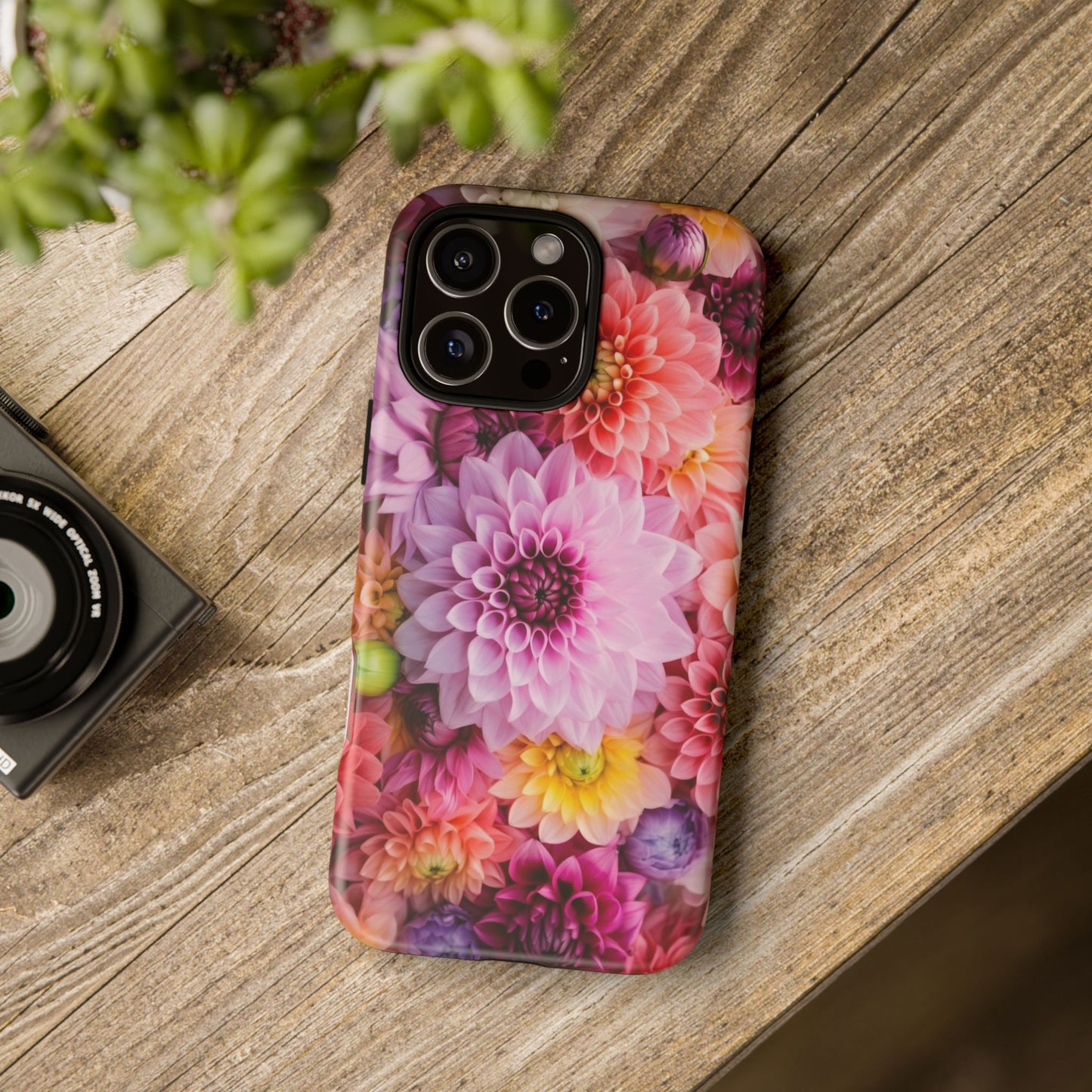 Floral iPhone Case, Tough Floral Phone Cover, Flower Pattern Case, Spring Design, Gift for Her, Durable Phone Accessory