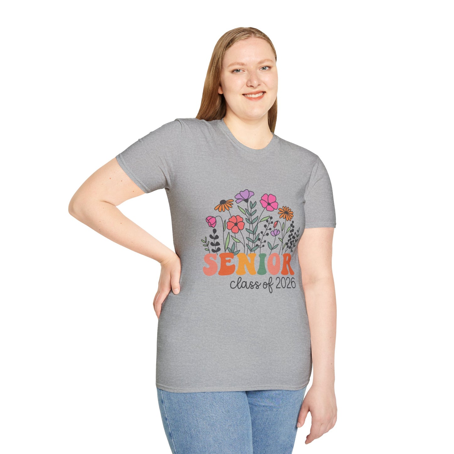 Senior Class of 2026 Floral T-Shirt, Graduation Gift, Unisex Tee, Senior's Apparel, College Bound Shirt