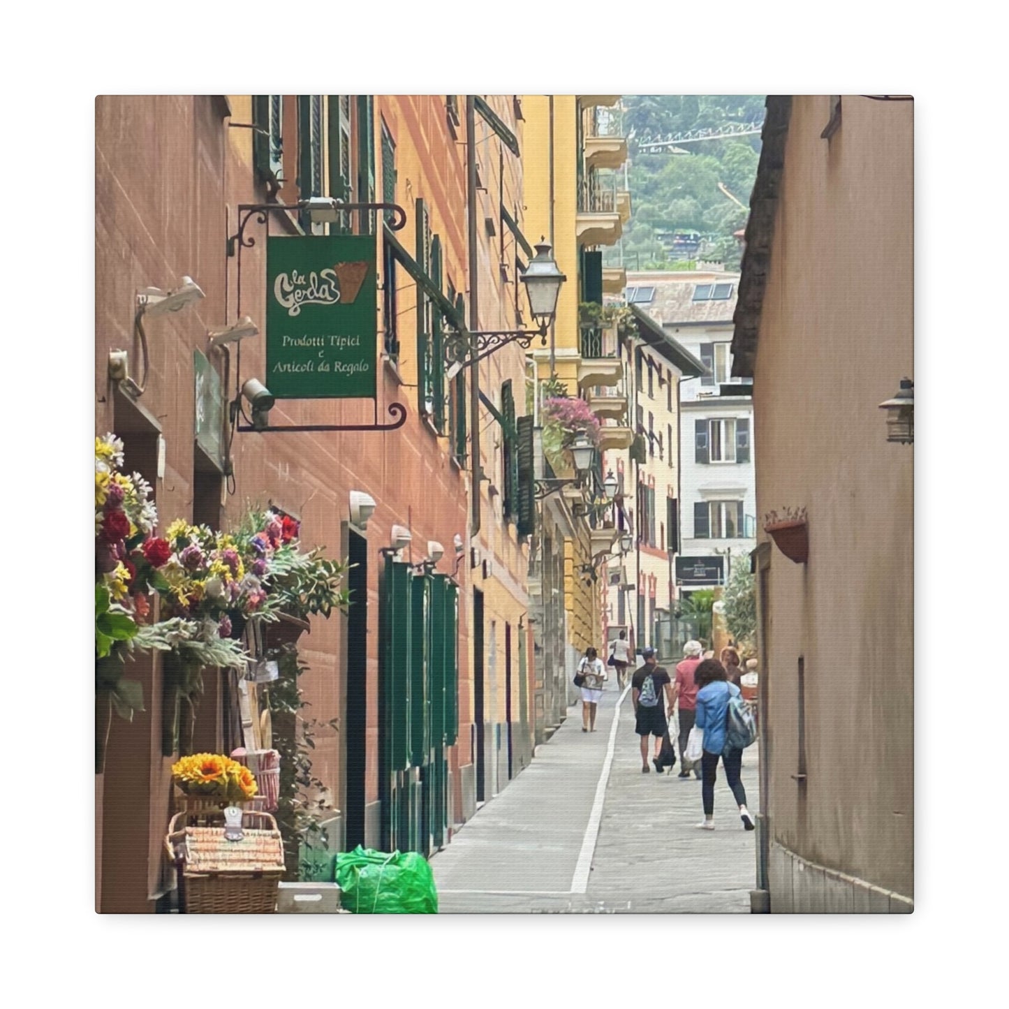 Charming Italy Street Scene Canvas Wall Art, Home Decor, Gift for Art Lovers, Cozy Living Room Decoration, Gallery Wall Accent