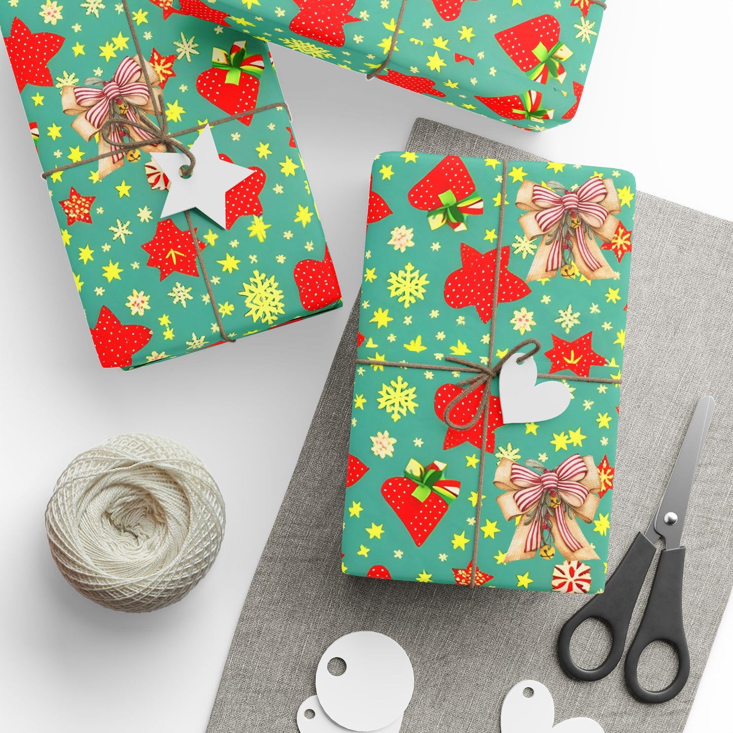 Christmas Wrapping Paper, Festive Gift Wrap for Holidays, Colorful Holiday Wrap, Eco-Friendly Metallic Wrap, Perfect for Gifts