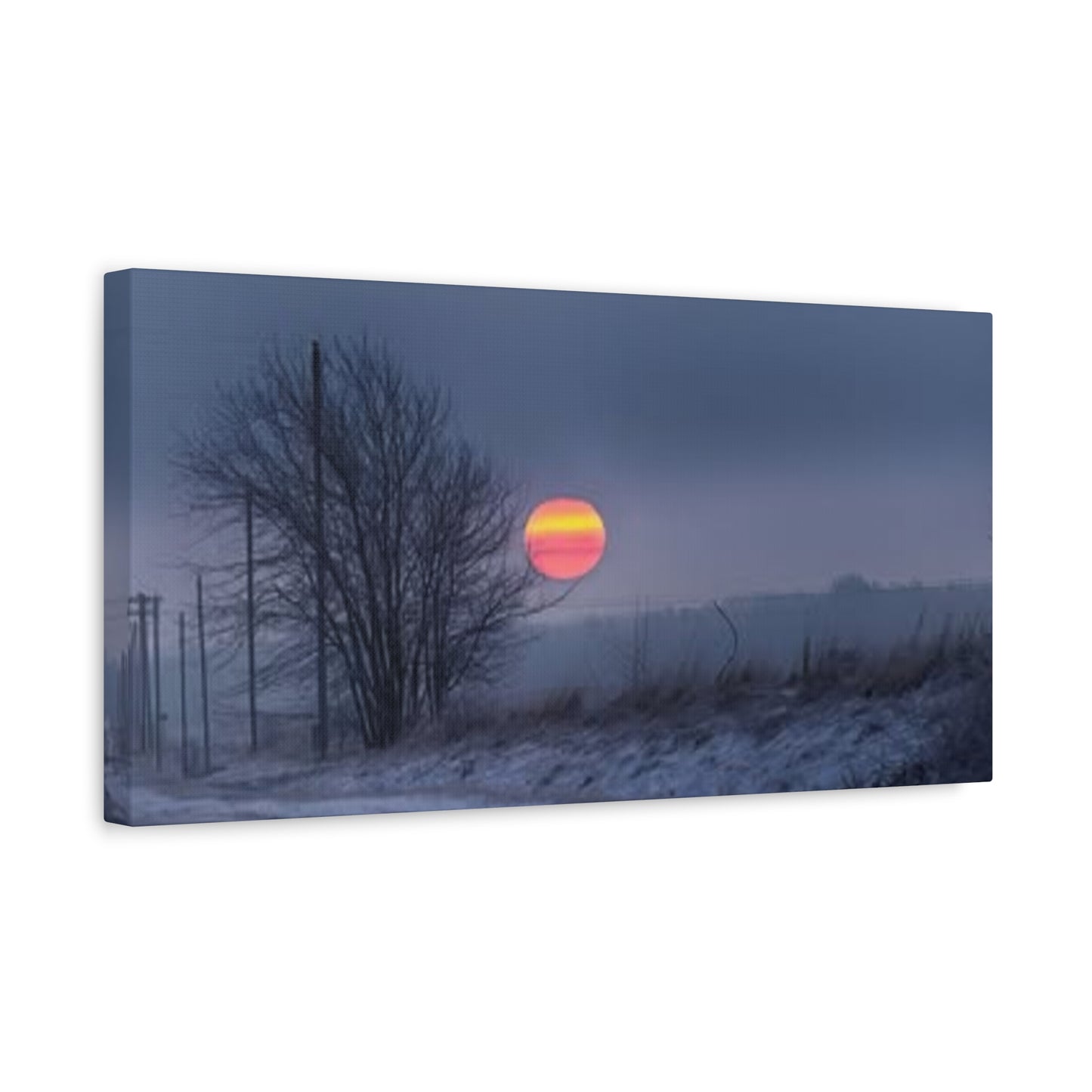 Serene Sunset Canvas Print, Home Decor Art, Relaxing Wall Art, Nature Decor, Scenic Landscape, Perfect Gift for Nature Lovers