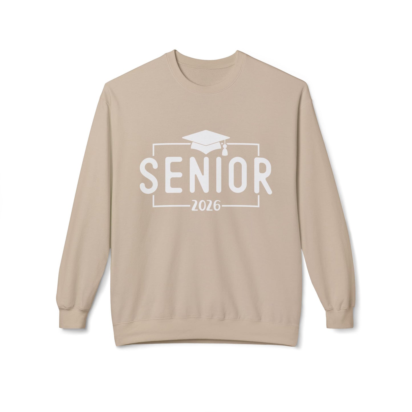 Senior 2026 Fleece Crewneck Sweatshirt - Perfect for Graduation, Class of 2026, Cozy Gift for Graduates, Unisex Crew Sweatshirt, Casual Wear
