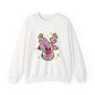 Festive Reindeer Crewneck Sweatshirt, Cozy Holiday Sweatshirt, Christmas Gift, Winter Fashion, Cute Christmas Sweatshirt