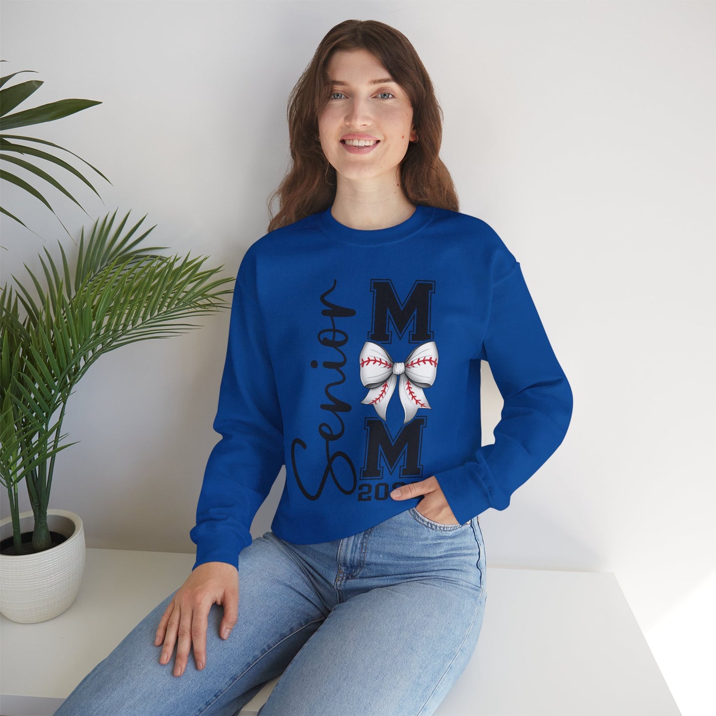 Senior Baseball Mom 2026 Crewneck Sweatshirt