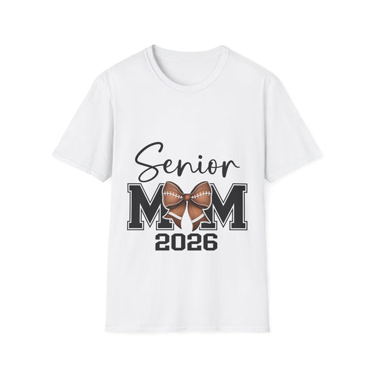 Senior Mom Football T-Shirt | Unisex Softstyle Tee for Proud Football Moms