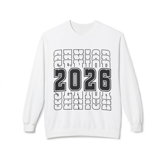 Stylish Senior Sweatshirt for Class of 2026, Unisex Crewneck, Graduation Gift, College Bound, Cozy Apparel, Trendy Layering Piece