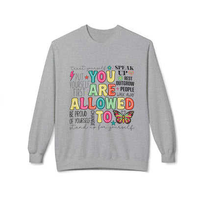 Retro You Area Allowed To -  Crewneck Sweatshirt