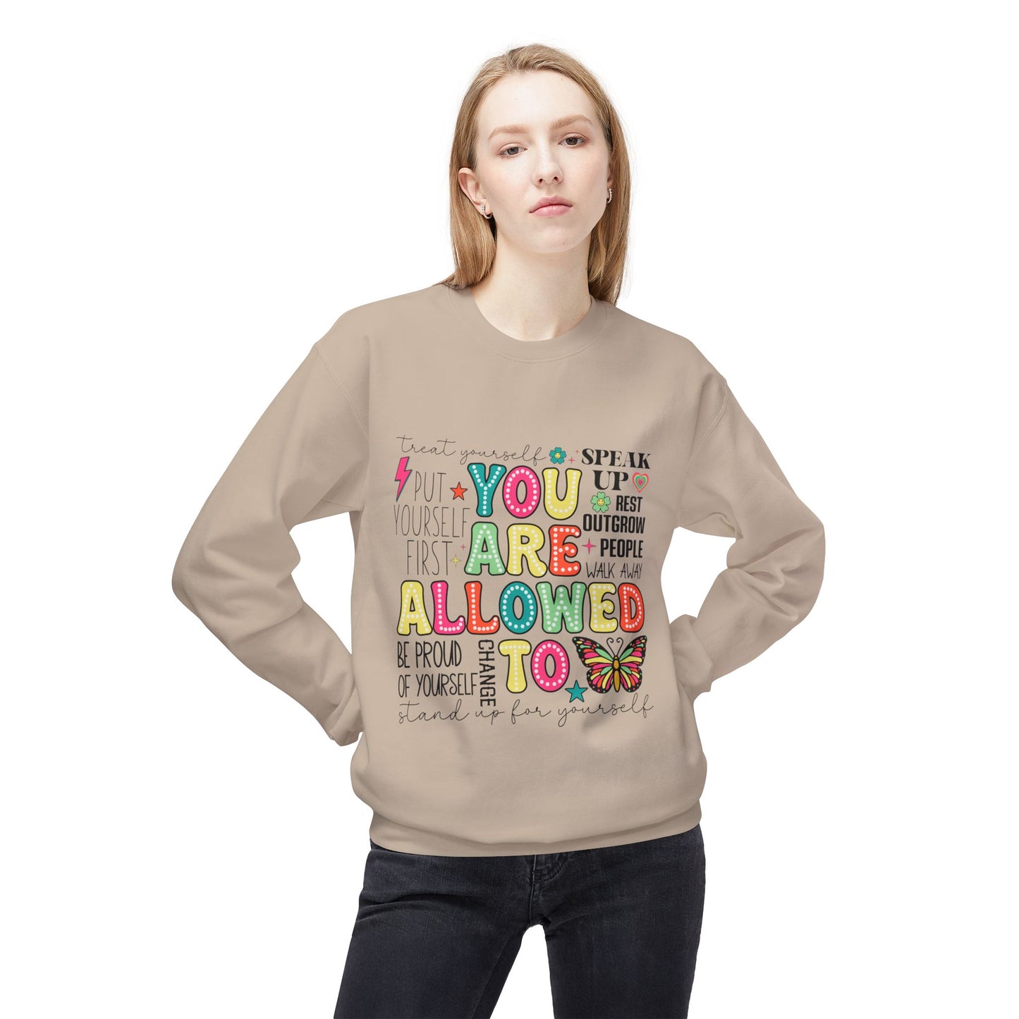 Retro You Area Allowed To -  Crewneck Sweatshirt