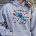 Inspirational Dragonfly Hoodie – “The Future is Mind”