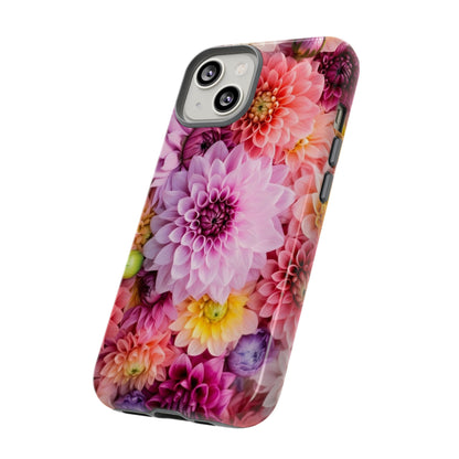 Floral iPhone Case, Tough Floral Phone Cover, Flower Pattern Case, Spring Design, Gift for Her, Durable Phone Accessory