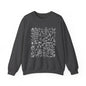White- Christmas Doodle Line Festive Crewneck Sweatshirt, Cozy Holiday Sweatshirt, Perfect for Christmas, Seasonal Gift, Winter Wear