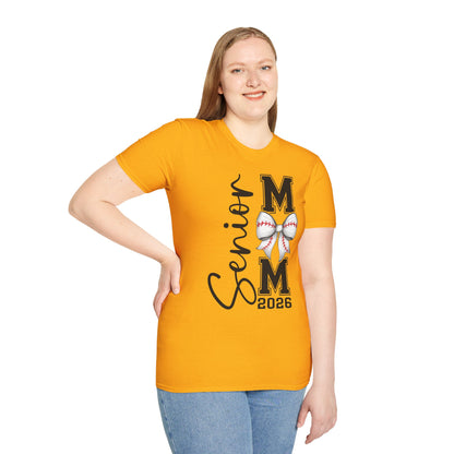 Senior Baseball Mom 2026 Unisex Softstyle T-Shirt
