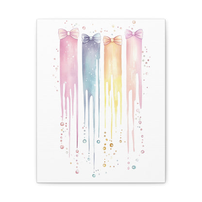 Pastel Drip Colorful Bow Decor