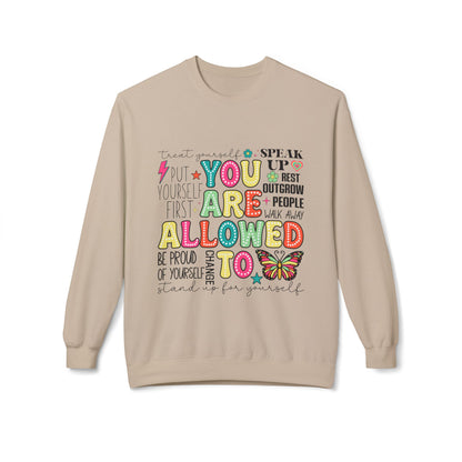 Retro You Area Allowed To -  Crewneck Sweatshirt