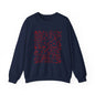 Red - Christmas Doodle Line Festive Winter Crewneck Sweatshirt – Cozy Holiday Apparel for All Occasions, Perfect Gift for Christmas, Family Gatherings, Casual Outings