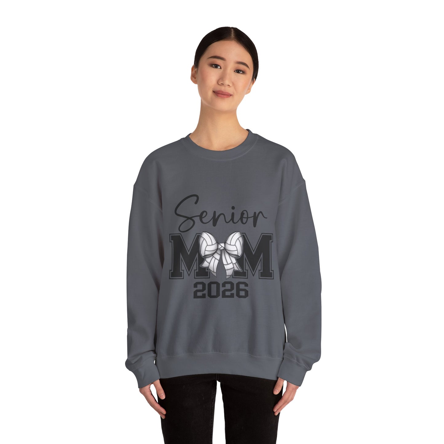 Senior Volleyball Mom 2026 Crewneck Sweatshirt