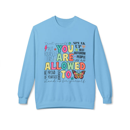 Retro You Area Allowed To -  Crewneck Sweatshirt
