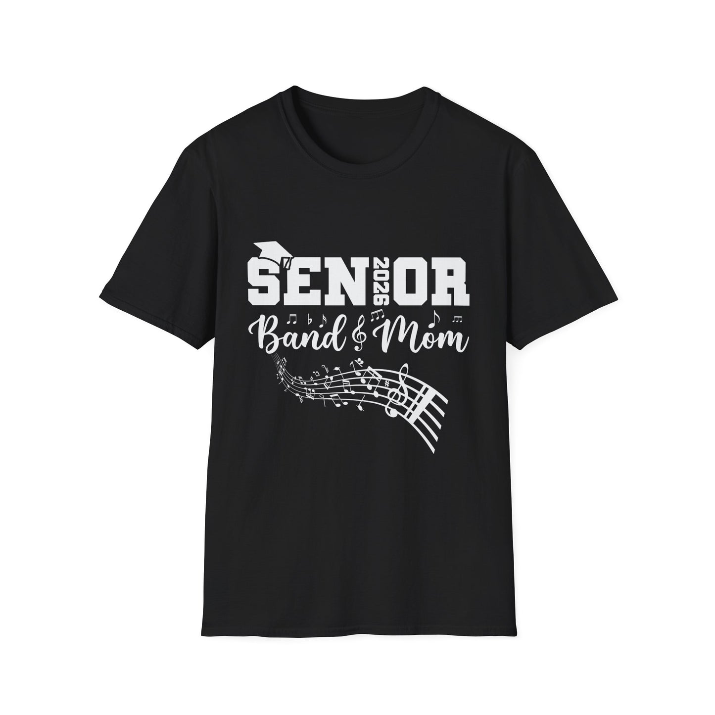 Senior Band Mom 2026 T-Shirt, Unisex Softstyle