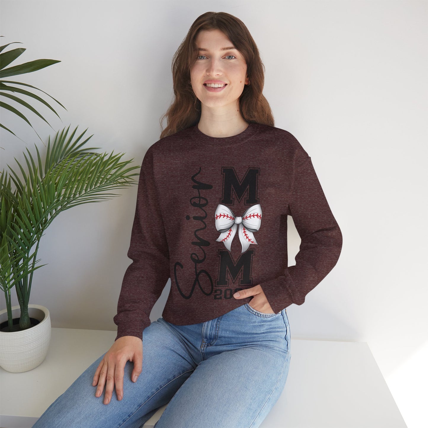 Senior Baseball Mom 2026 Crewneck Sweatshirt
