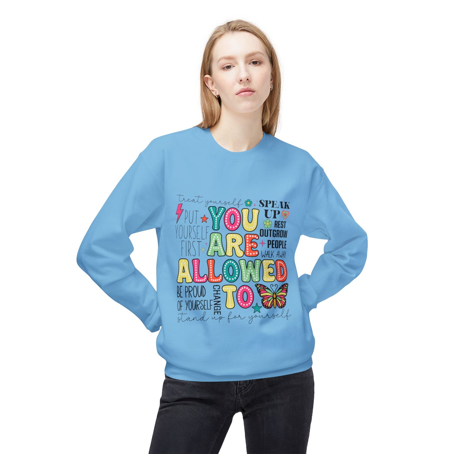 Retro You Area Allowed To -  Crewneck Sweatshirt