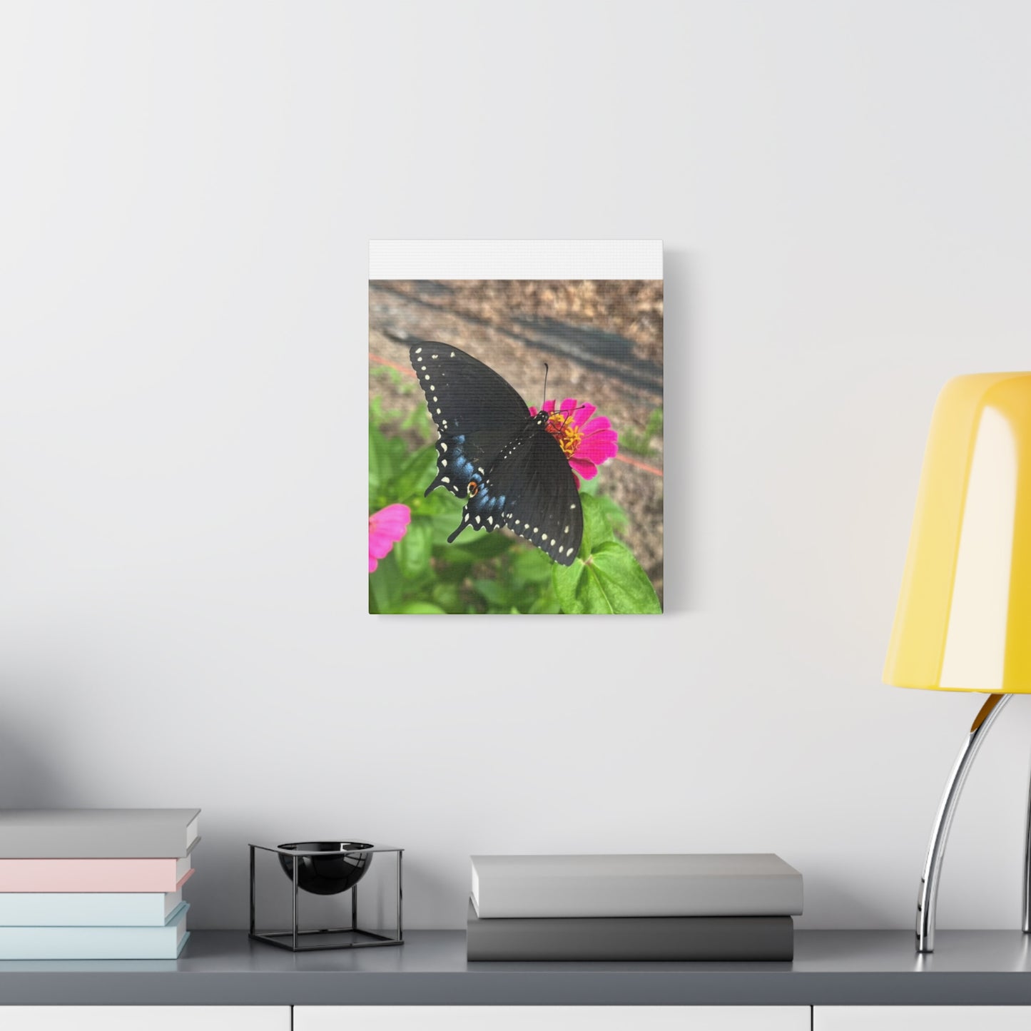Black Butterfly Canvas Wall Art, Nature Decor, Botanical Print, Home Decor, Gift for Nature Lovers, Insect Photography