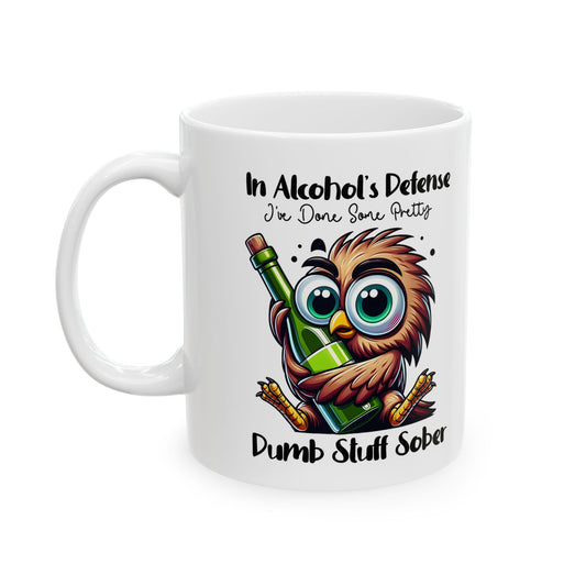 In Alcohols Defense Ceramic Mug, (11oz, 15oz)