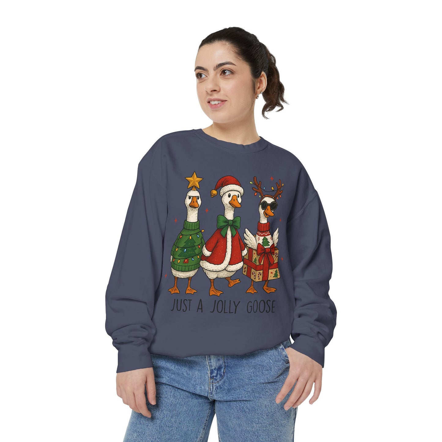 Holiday Goose Sweatshirt, Cozy Sweatshirt, Christmas Gift, Unisex Sweatshirt, Festive Apparel, Winter Fashion