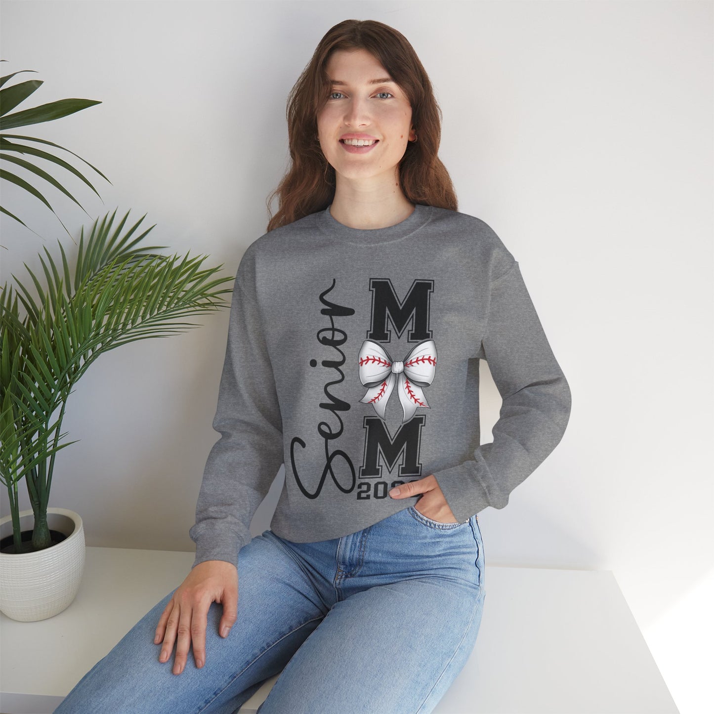 Senior Baseball Mom 2026 Crewneck Sweatshirt