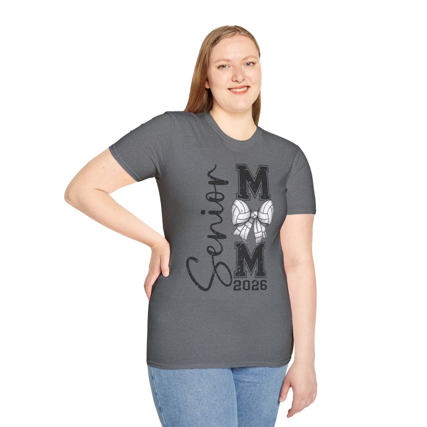 Senior Volleyball Mom 2026 Unisex Softstyle T-Shirt