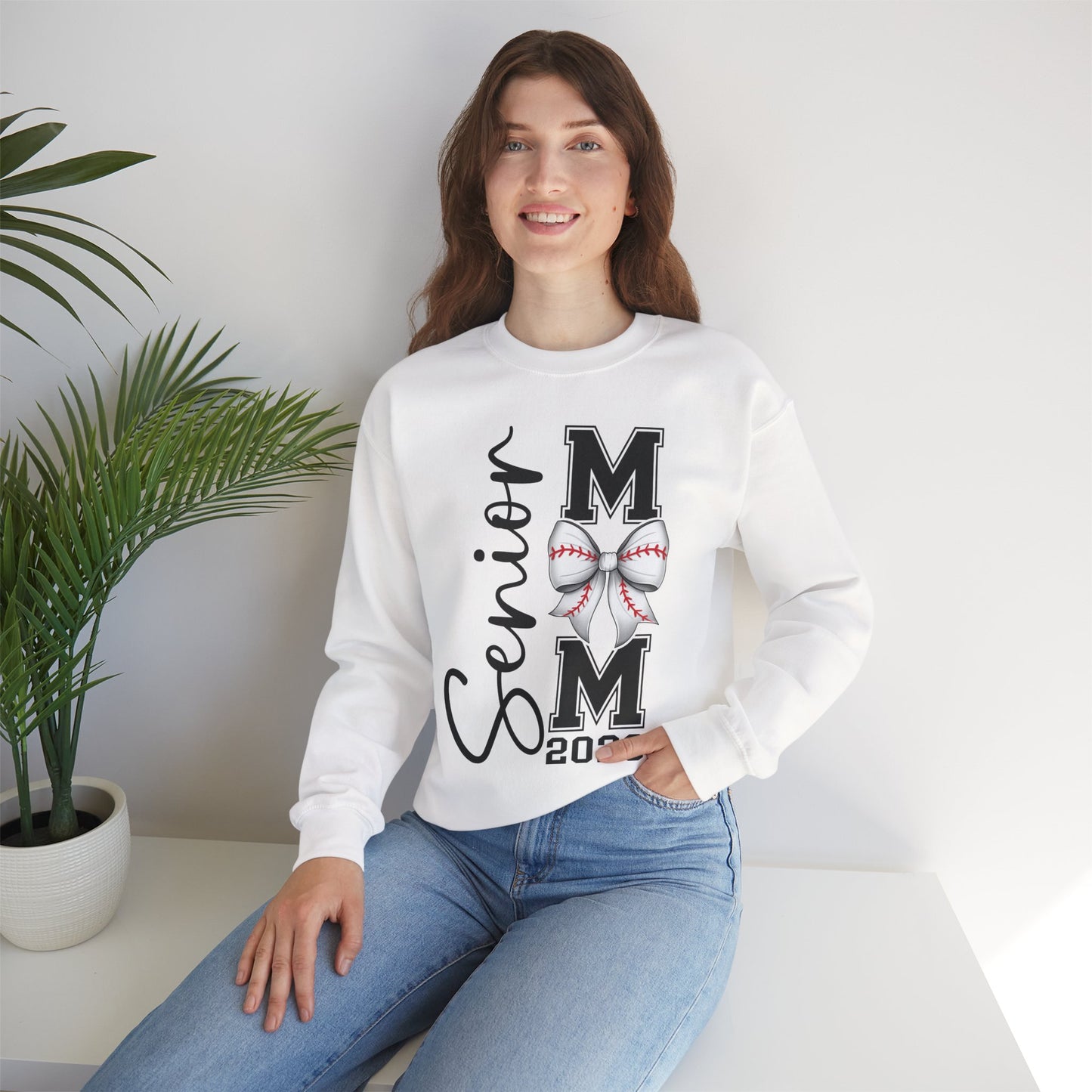 Senior Baseball Mom 2026 Crewneck Sweatshirt