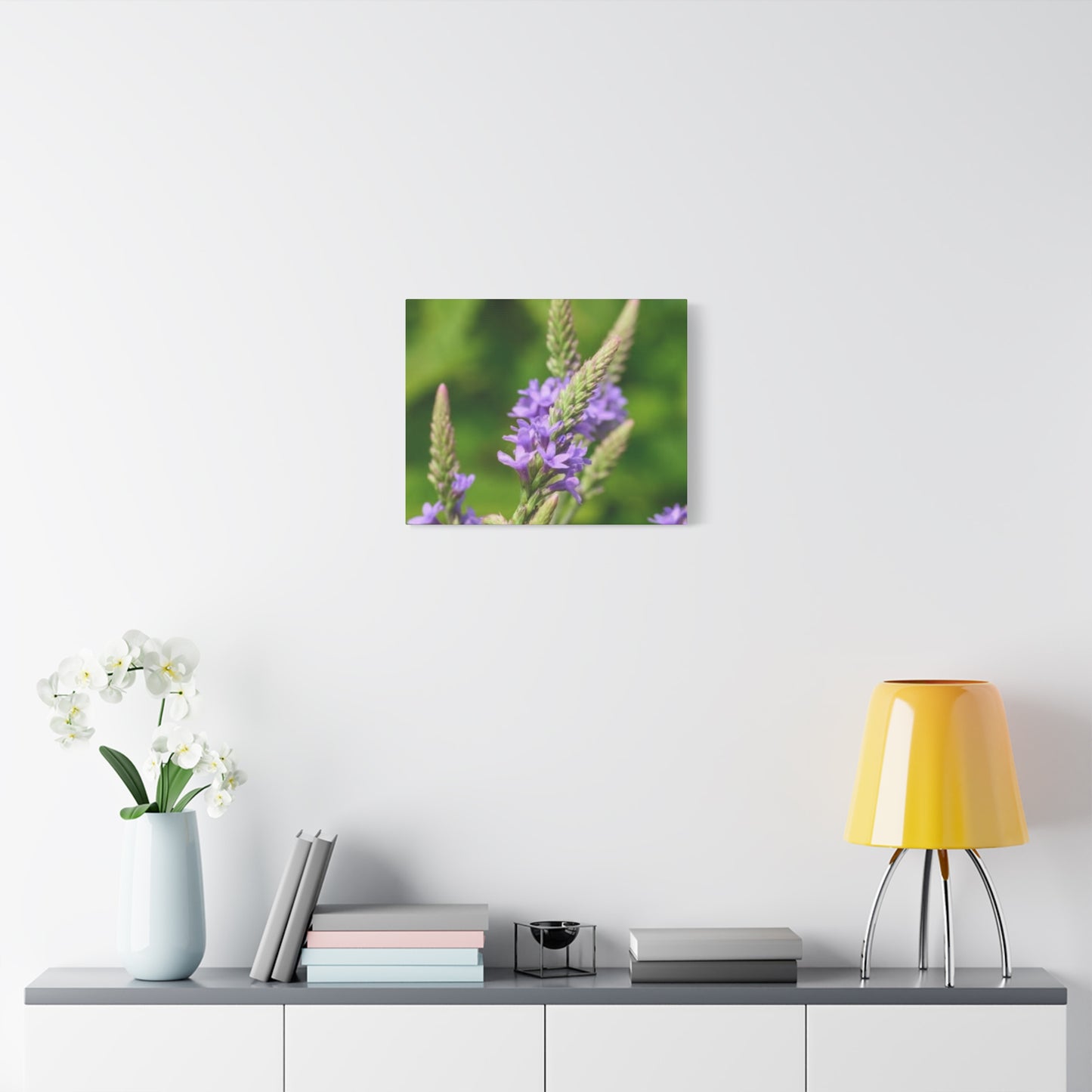 Floral Canvas Wall Art, Stretched Matte Canvas Print, Home Decor, Purple Flower Artwork, Nature-Inspired Decoration