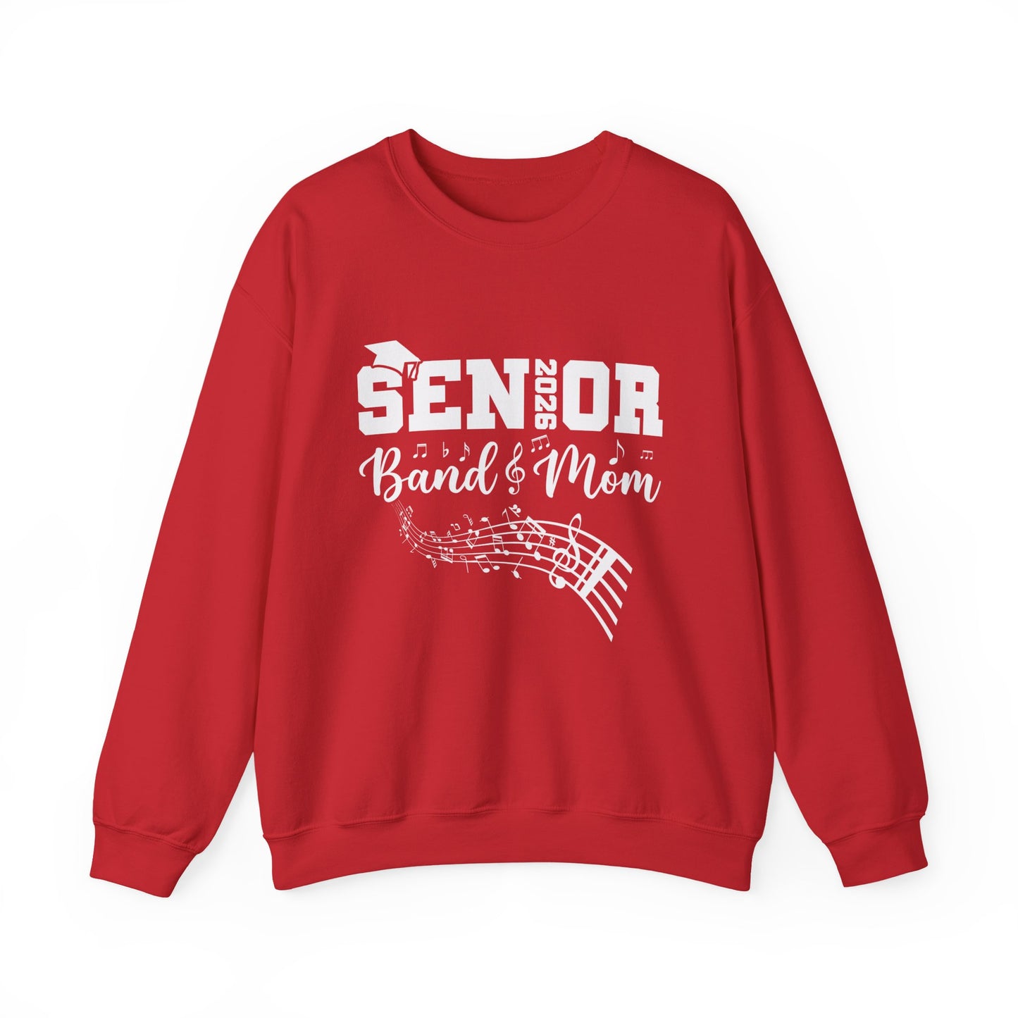 Senior Band Mom 2026 Sweatshirt, Music Lover Gift, Unisex Crewneck, Concert Apparel, Family Celebration