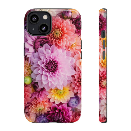 Floral iPhone Case, Tough Floral Phone Cover, Flower Pattern Case, Spring Design, Gift for Her, Durable Phone Accessory