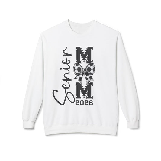 Senior Soccer Mom 2026Crewneck Sweatshirt | Unisex Fleece Pullover |