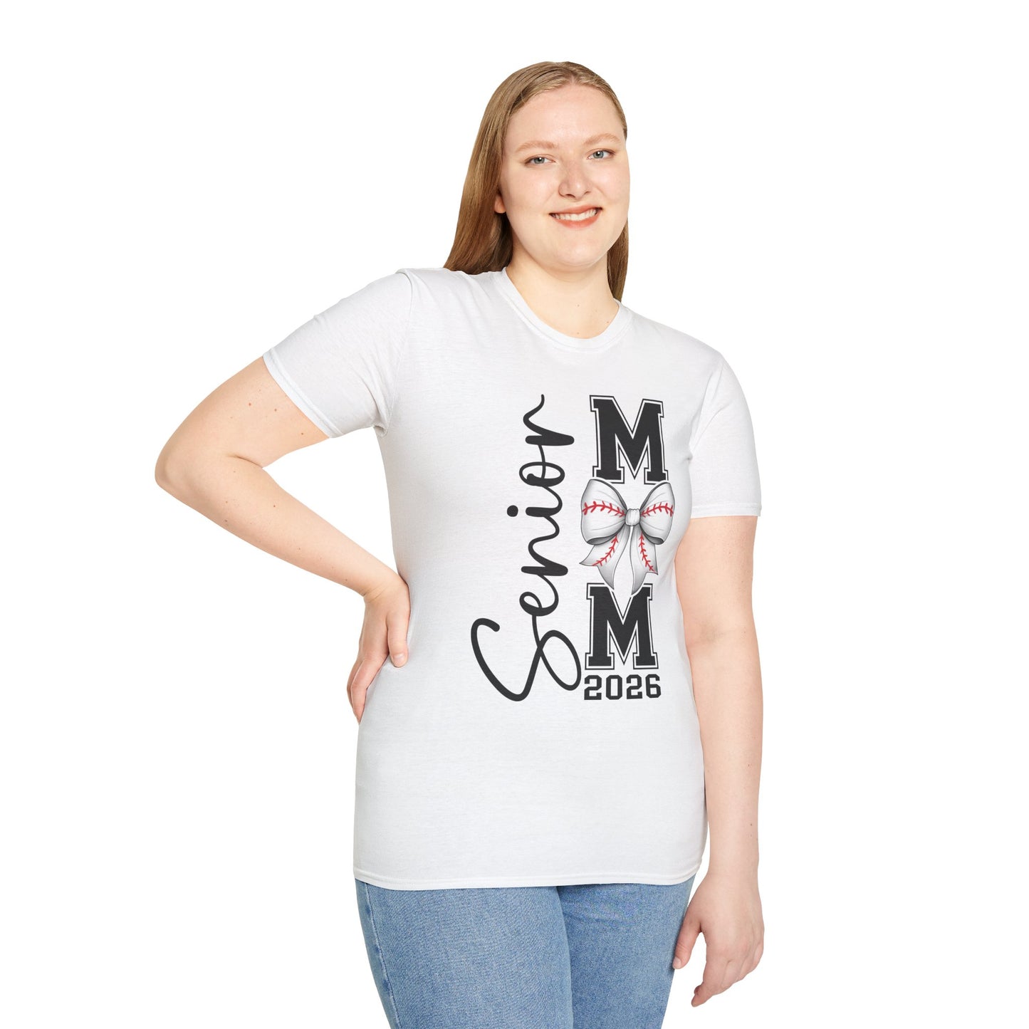 Senior Baseball Mom 2026 Unisex Softstyle T-Shirt