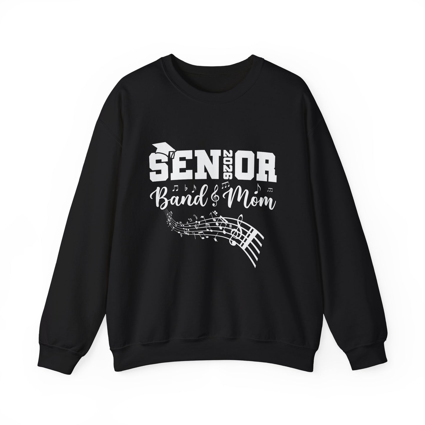 Senior Band Mom 2026 Sweatshirt, Music Lover Gift, Unisex Crewneck, Concert Apparel, Family Celebration