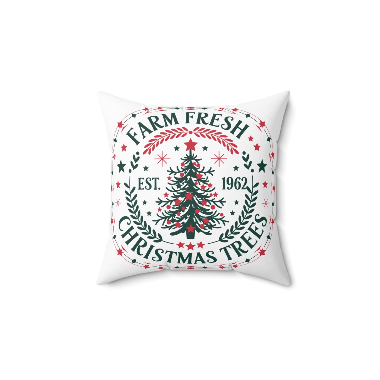 Farm Fresh Christmas Trees Throw Pillow