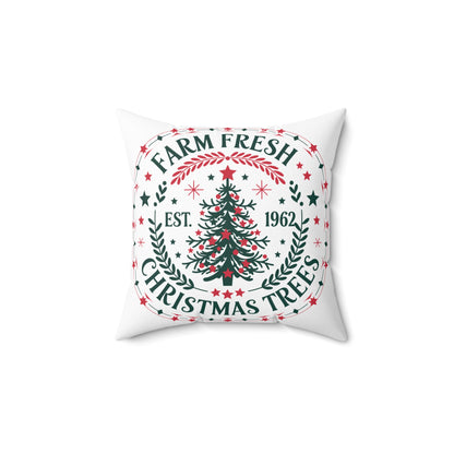 Farm Fresh Christmas Trees Throw Pillow