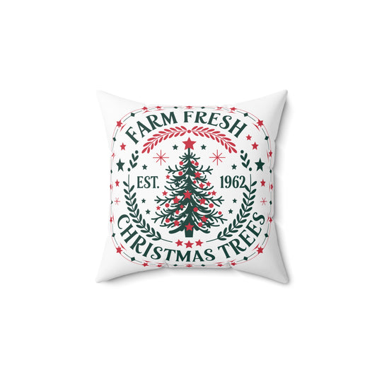 Farm Fresh Christmas Trees Throw Pillow