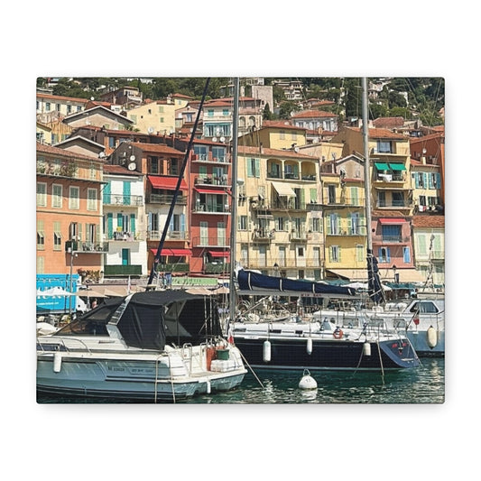 Italy Nautical Canvas Wall Art, Coastal Home Decor, Marina Print, Beach Decor, Nautical Gift, Coastal Living Decoration