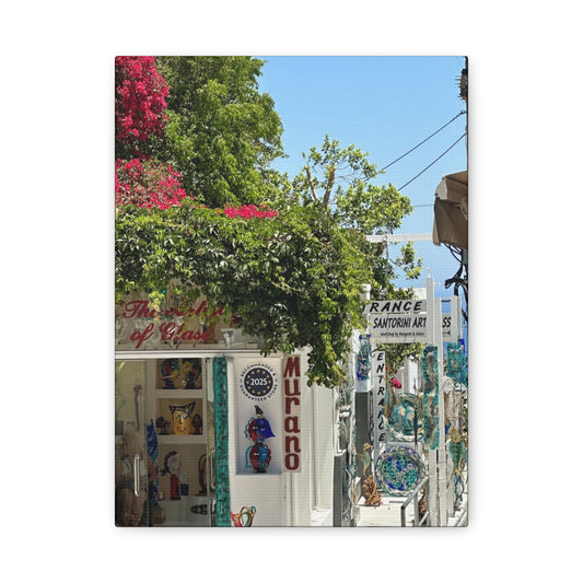 Italian Store Front, Vibrant Floral Scene, Home Decor, Gift for Florals Lovers, Gallery Wall Decoration, Colorful Artwork