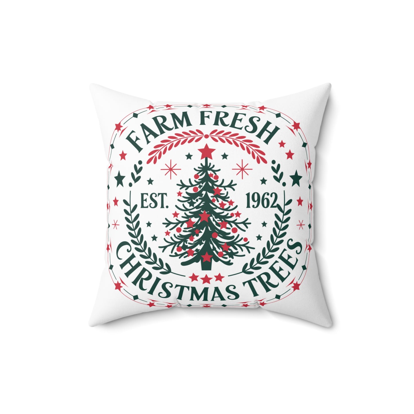 Farm Fresh Christmas Trees Throw Pillow