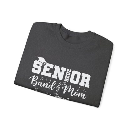 Senior Band Mom 2026 Sweatshirt, Music Lover Gift, Unisex Crewneck, Concert Apparel, Family Celebration