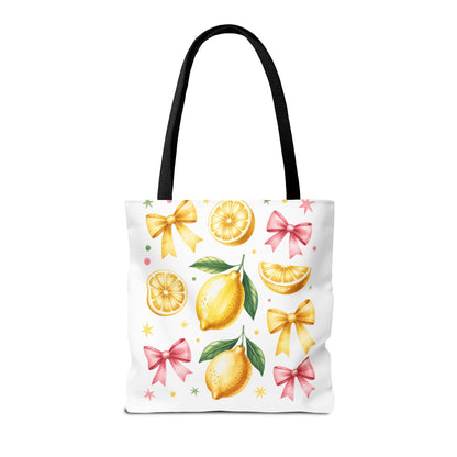 Lemon-Themed Tote Bag, Cute Duck Design Tote, Summer Accessory, Gift for Her, Reusable Shopping Bag, Fun and Functional