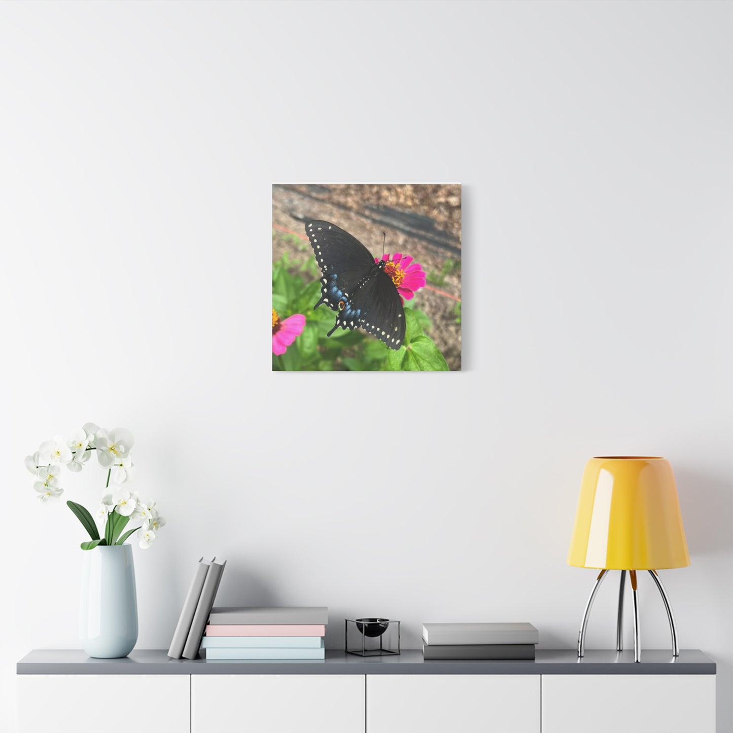 Black Butterfly Canvas Wall Art, Nature Decor, Botanical Print, Home Decor, Gift for Nature Lovers, Insect Photography