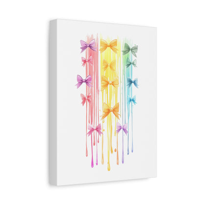 Colorful Bow Decor Canvas Print Wall Art