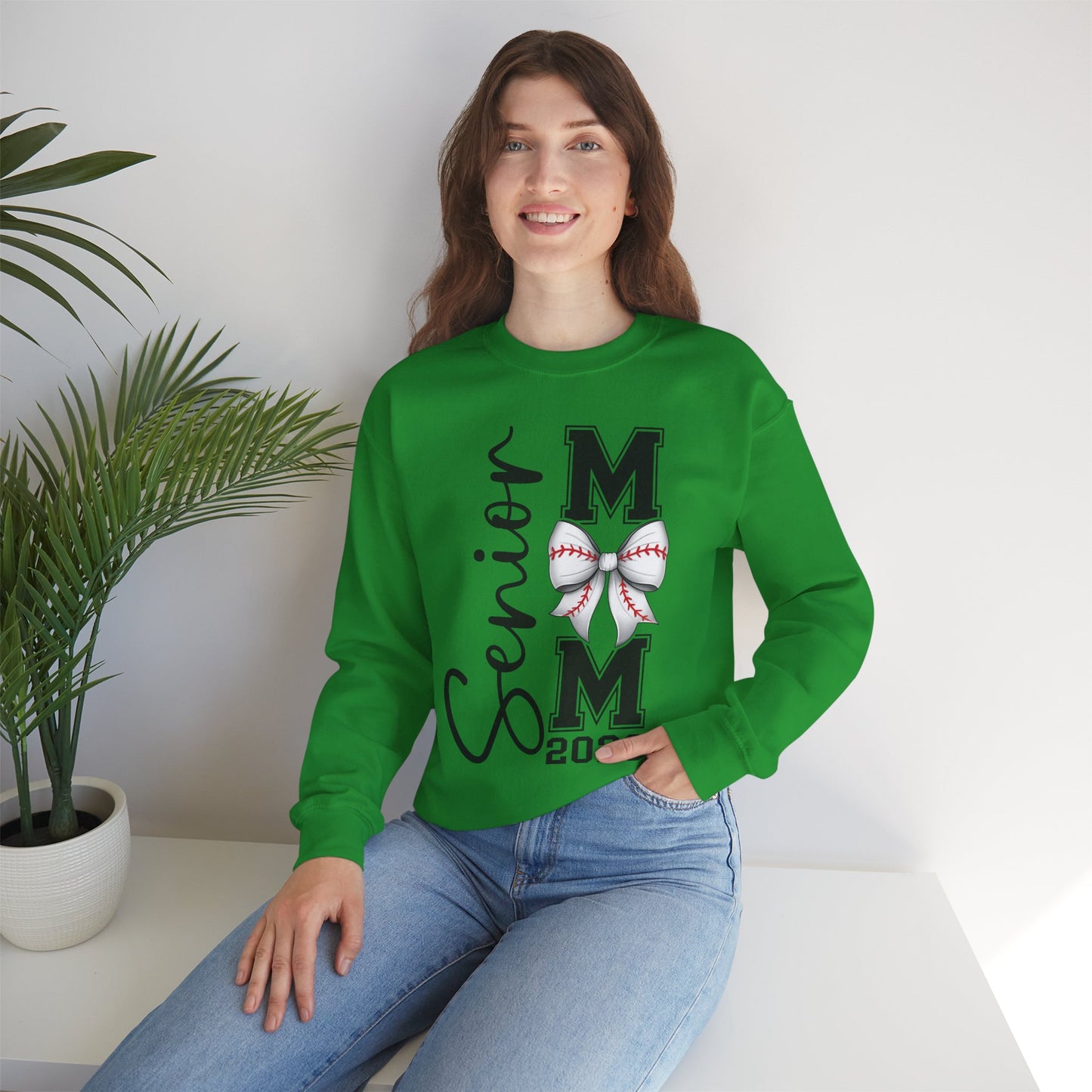 Senior Baseball Mom 2026 Crewneck Sweatshirt