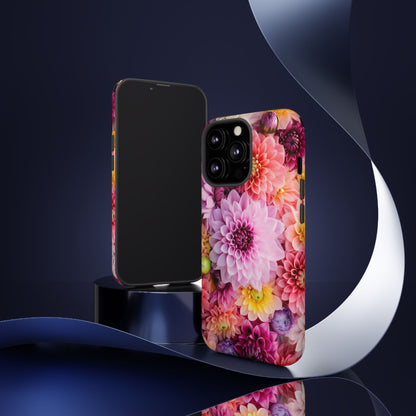 Floral iPhone Case, Tough Floral Phone Cover, Flower Pattern Case, Spring Design, Gift for Her, Durable Phone Accessory